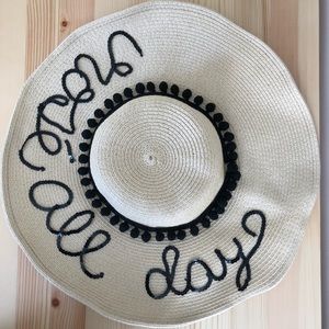 Rosé All Day Floppy Sun Hat, Wide Brim Straw Hat